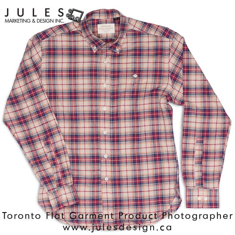 Mississauga Markham Brampton Flatlay Shirt Product Photographer