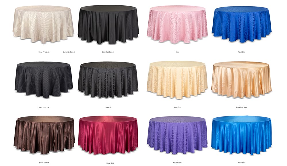 Special Events Bulk Product Photography for Table Cloths.