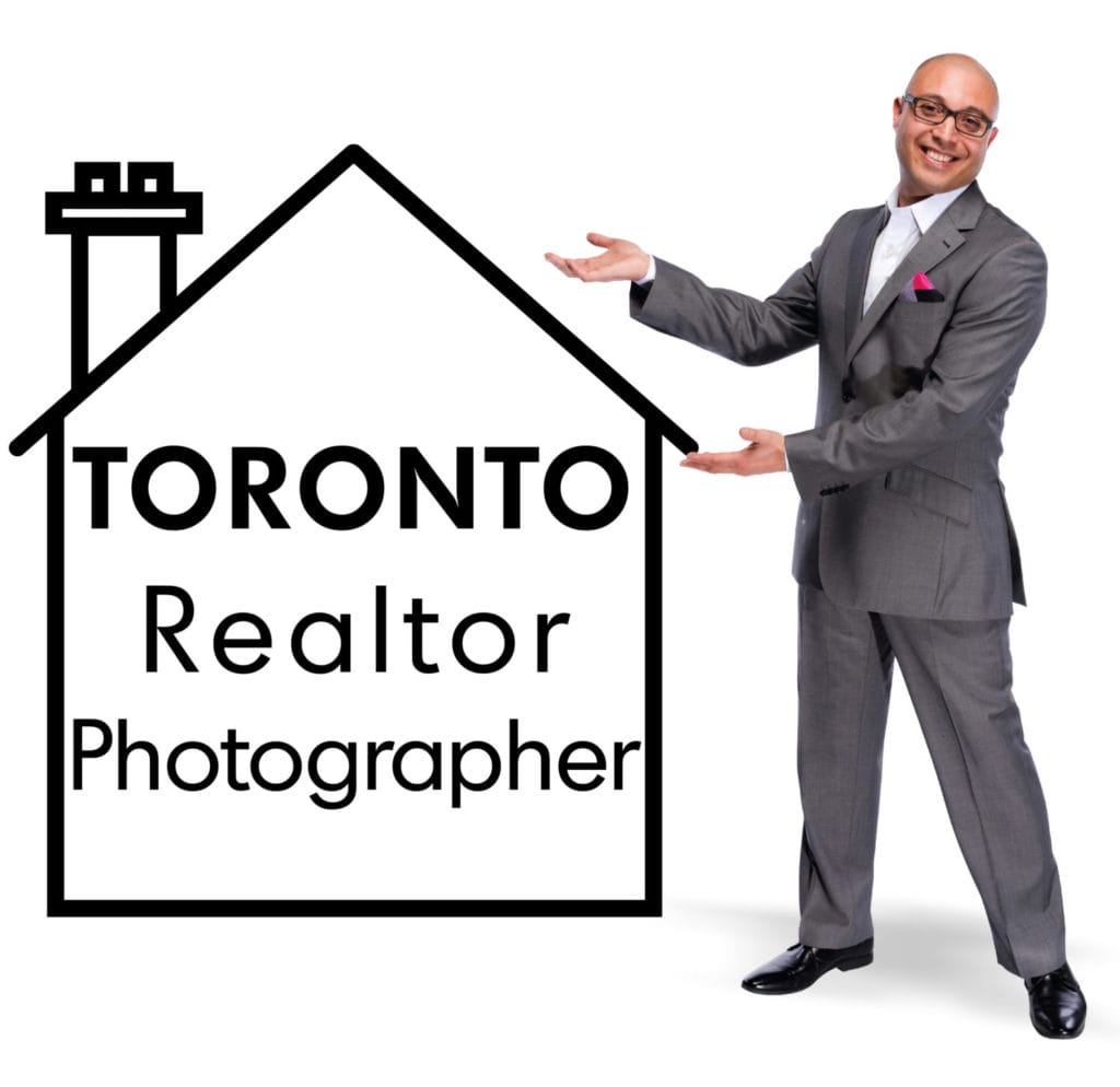 Toronto Realtor Photographer Infographic with a real estate agent