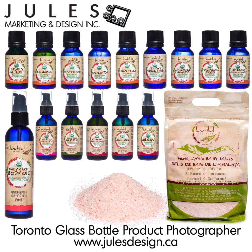 Markham Mississauga Toronto Glass Bottle Product Photographer for Essential Oils 