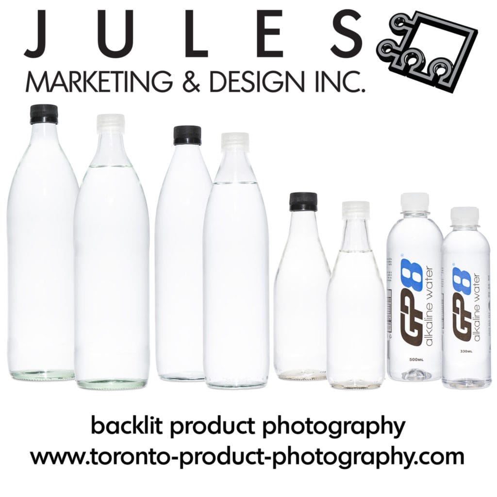 Toronto Markham Mississauga Brampton Backlit Bottle Product Photography