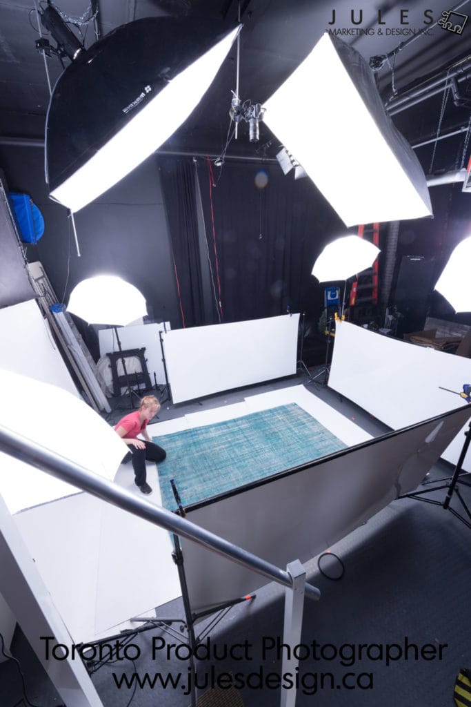 How we photograph carpet in a photo studio