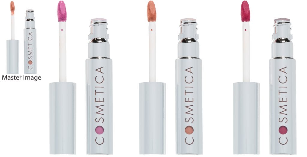 Consistent cosmetic product photos across a brand Series