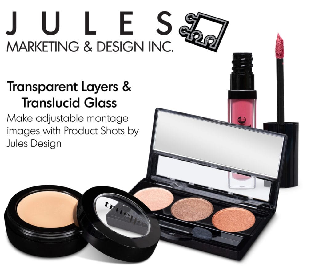 Transparent Layers & Translucent Glass Cosmetic Product Photo