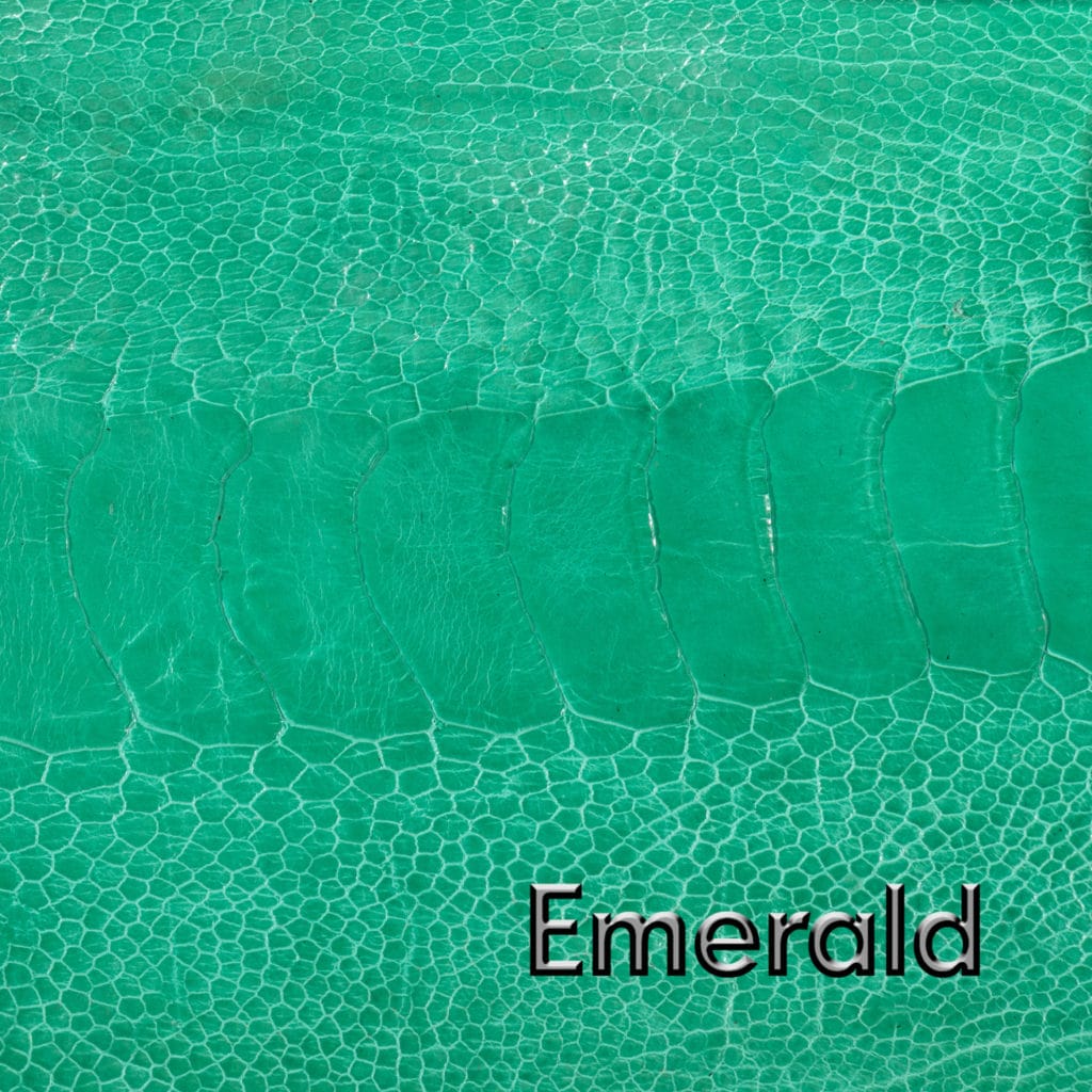 Emerald Leather Swatch Product Photography