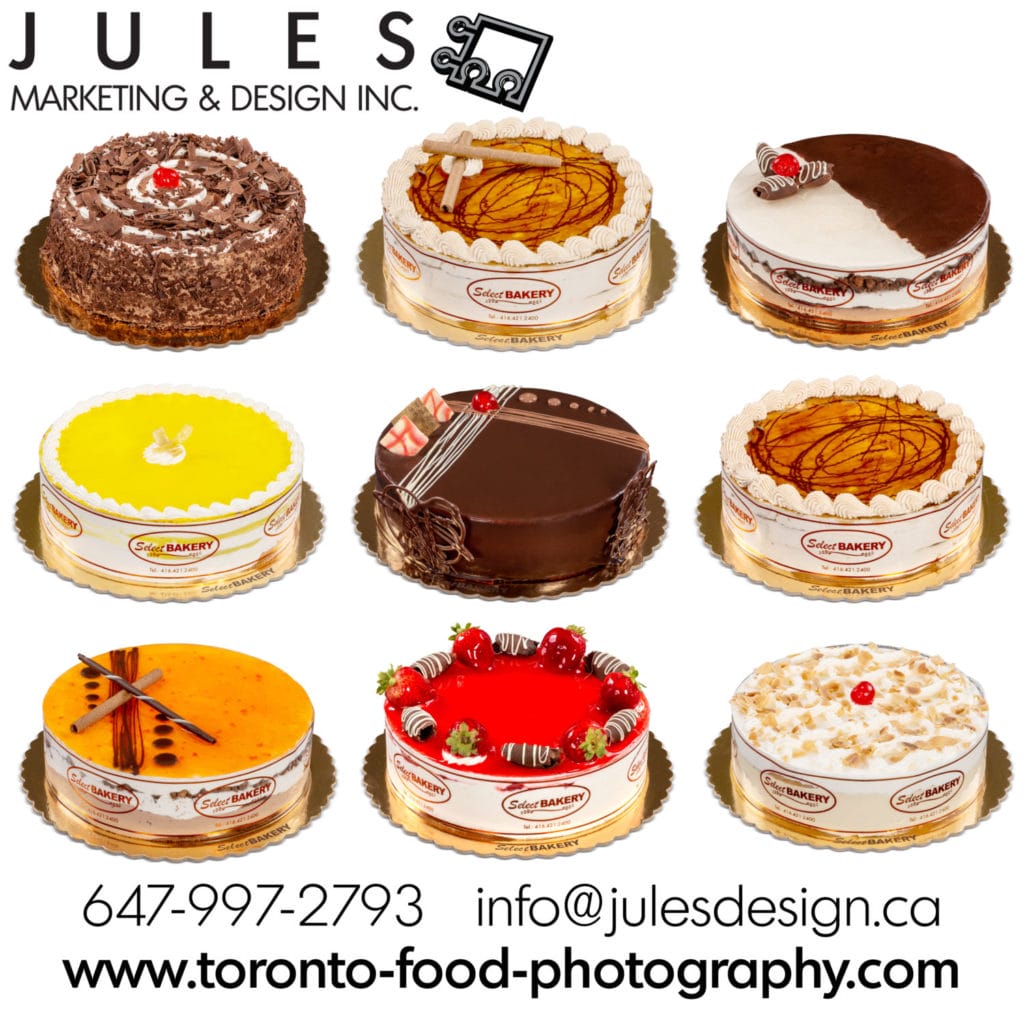 Cake Food Photographer Toronto for Marketing and Sales Sheets