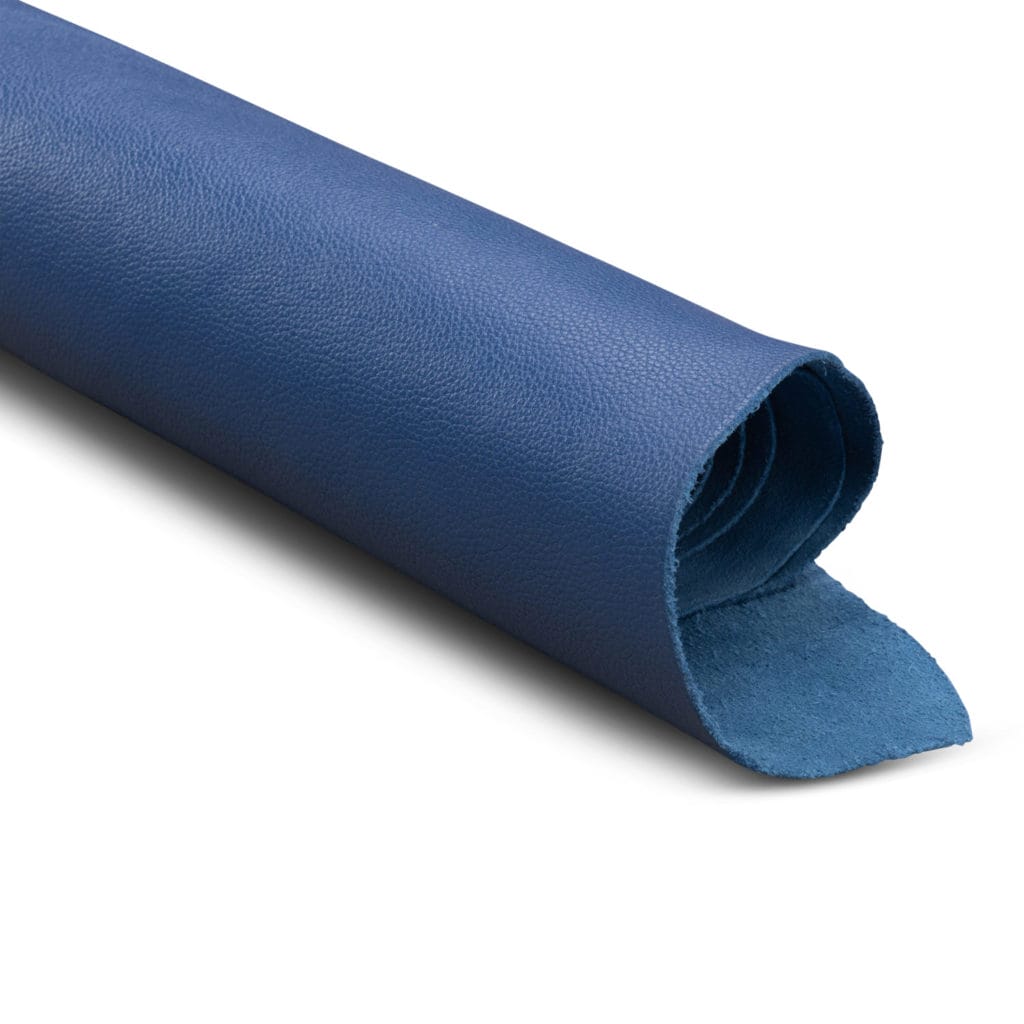 Marine Blue Leather Swatch Fabric Product Photo