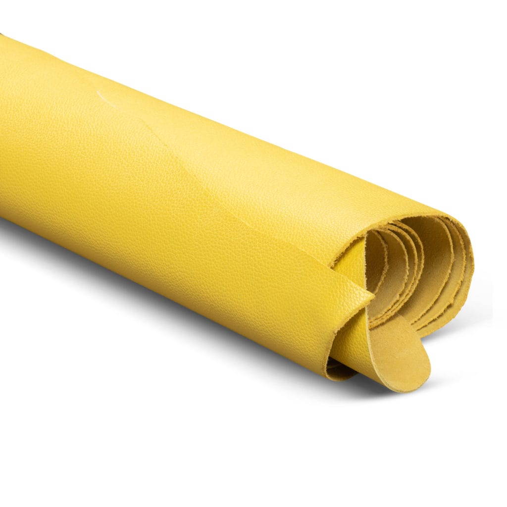 Yellow Leather Swatch Fabric Product Photo
