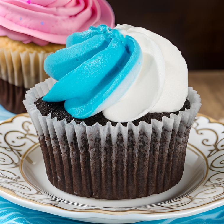 Vanilla Blue Ice Frosting Cupcake Give&Go Lifestyle Food Photography Brampton