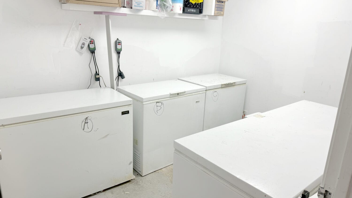 Freezers onsite Food Storage Food Photography