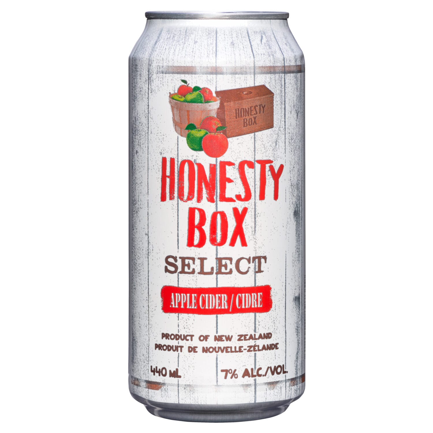 Honesty Box Apple Cider copy Honesty Box Select Apple Cider can – New Zealand craft cider product photo for LCBO and retail marketing