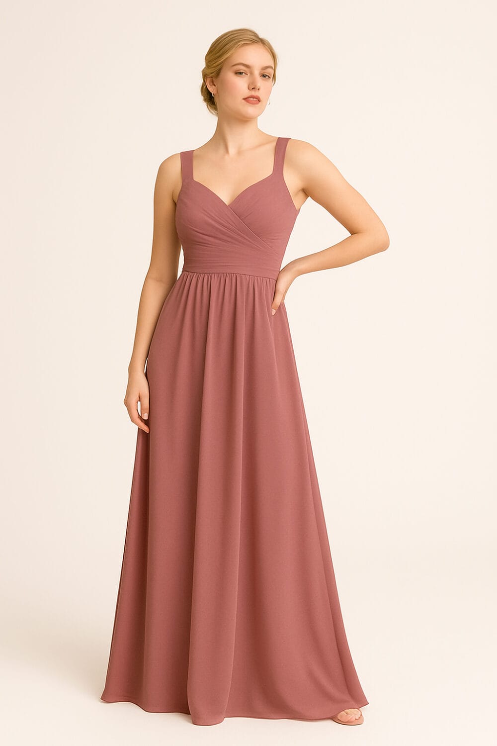 Toronto prom gown photographer – elegant teen girl in glittery champagne dress in studio