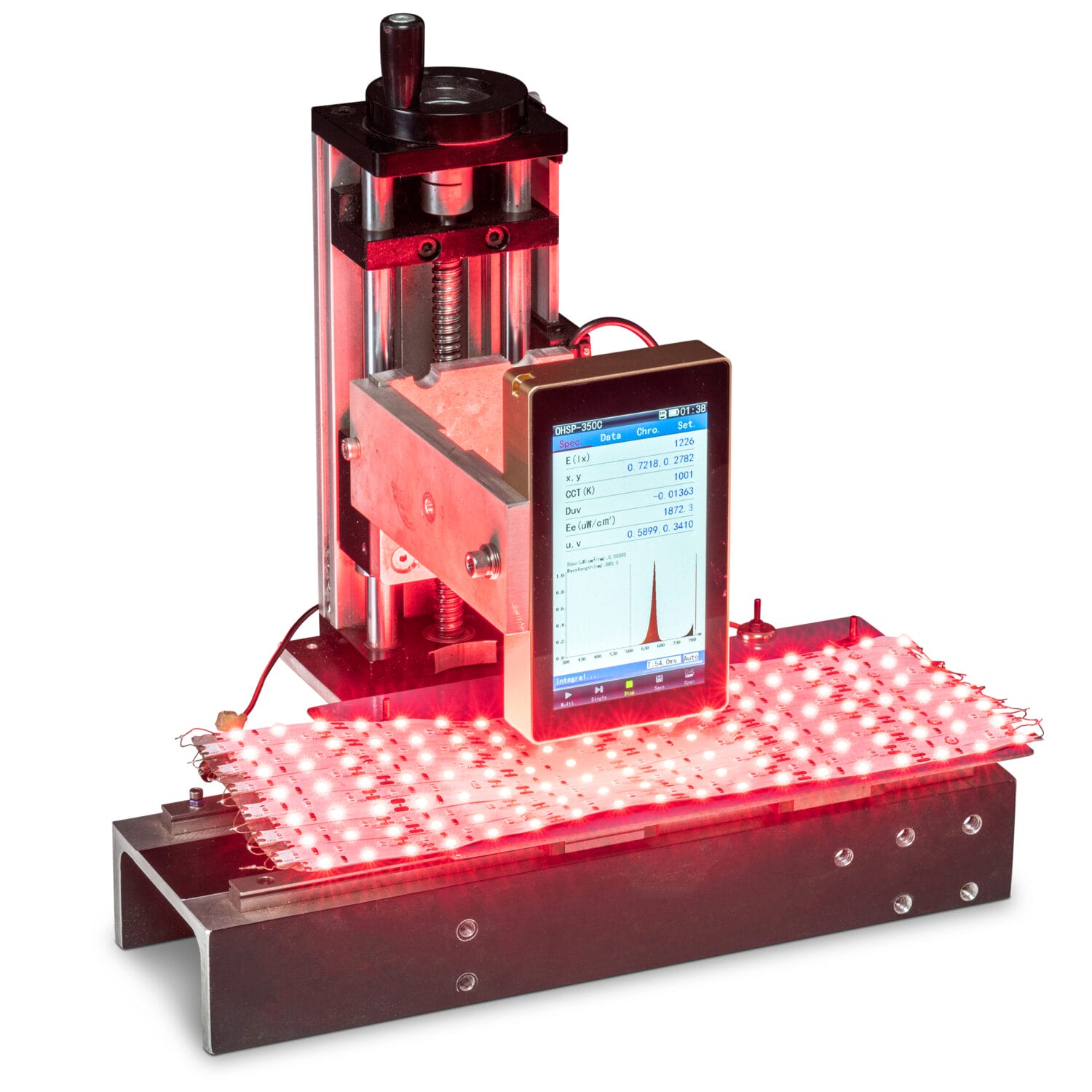 Medical Red Light Therapy Light Spectrometer Product Photo Image Sample By a Toronto Medical Marketing Photography company