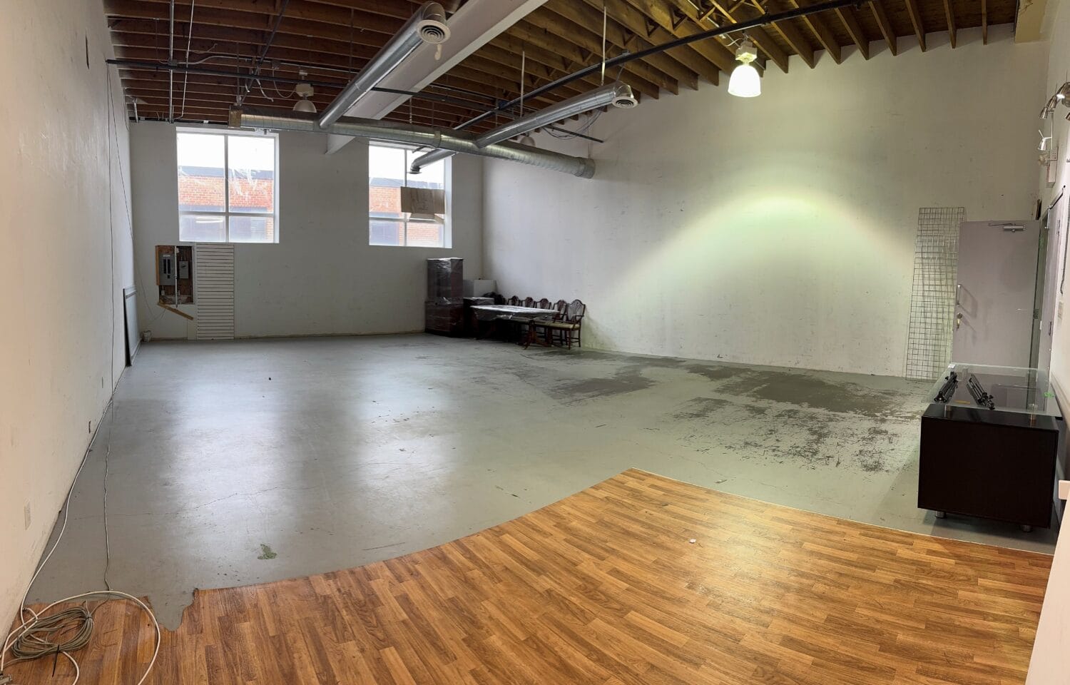 Central Toronto turnkey showroom and light warehouse space near Yorkdale Mall with high ceilings and natural light